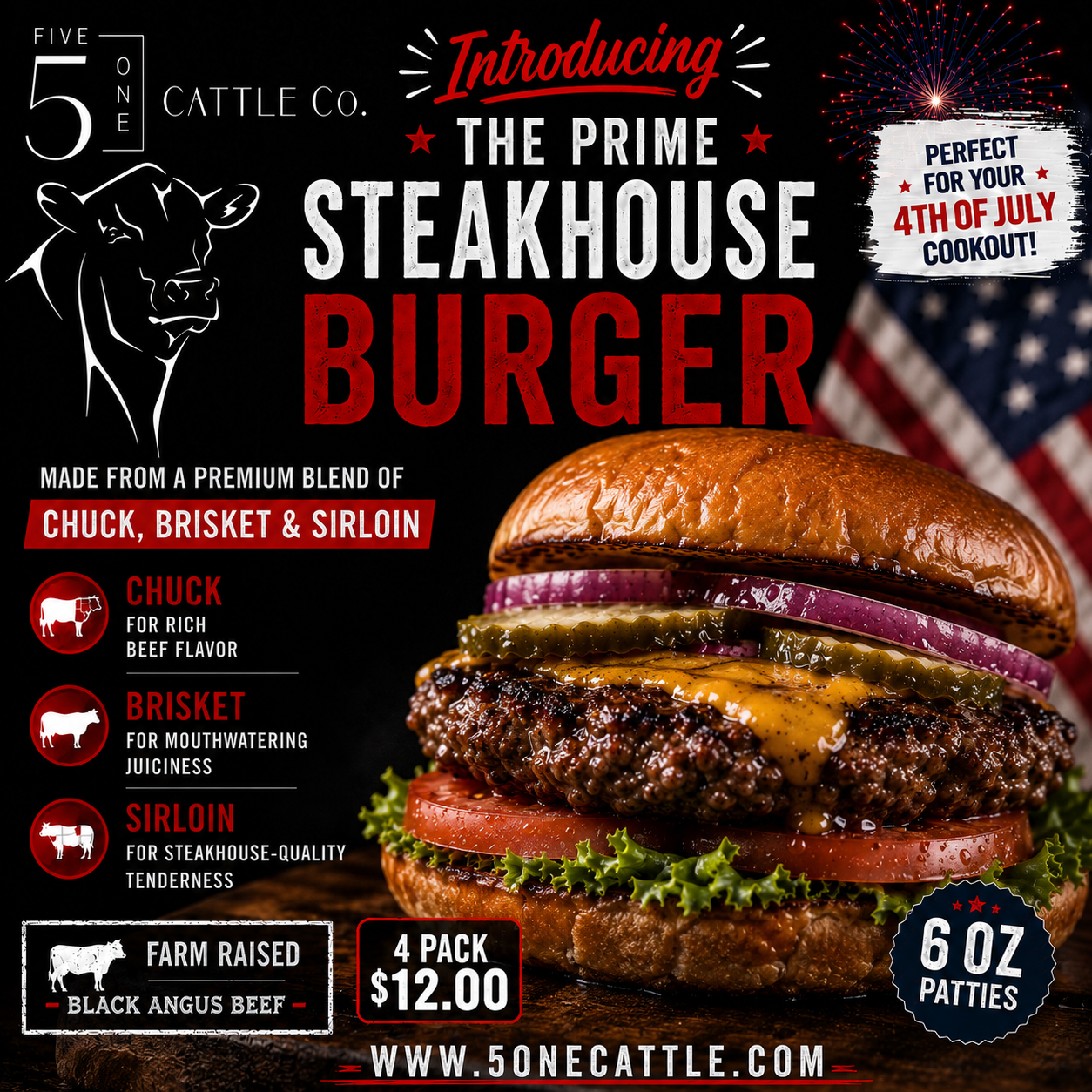 The Prime Steakhouse Burger (4-Pack)